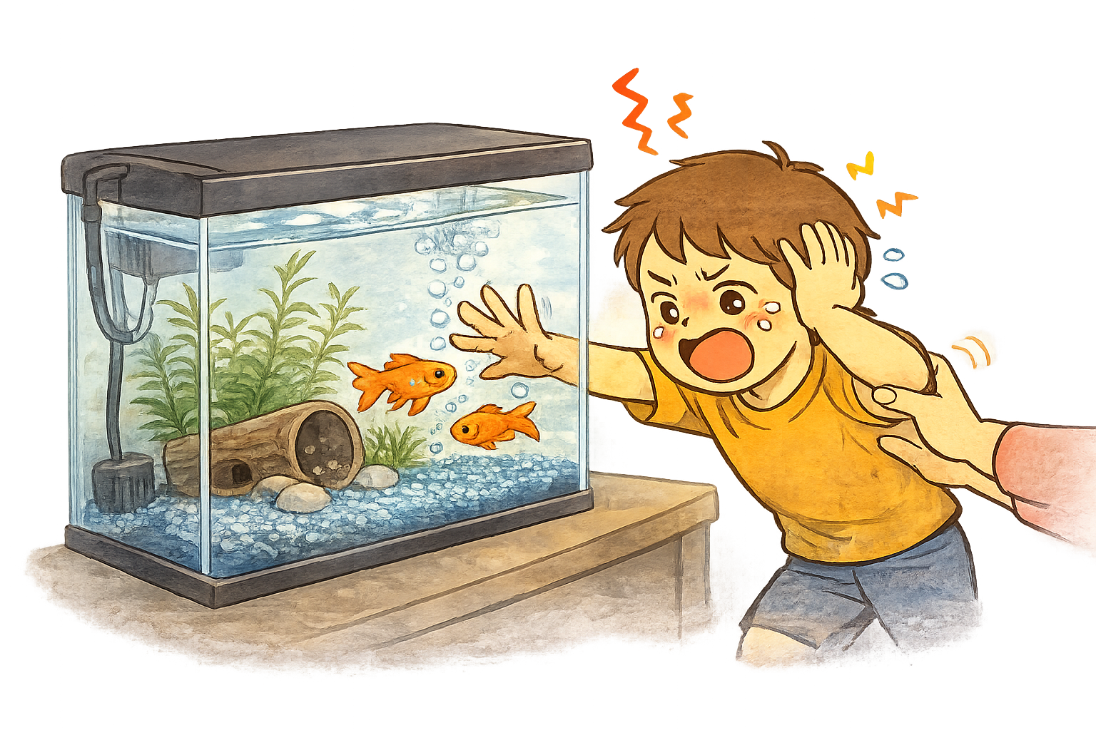 金魚 触りたい 子ども, 衝動性 子ども 対応, 実行機能 環境調整, 触っちゃダメ 止まらない, 感覚探求 子ども, 発達支援 環境設定