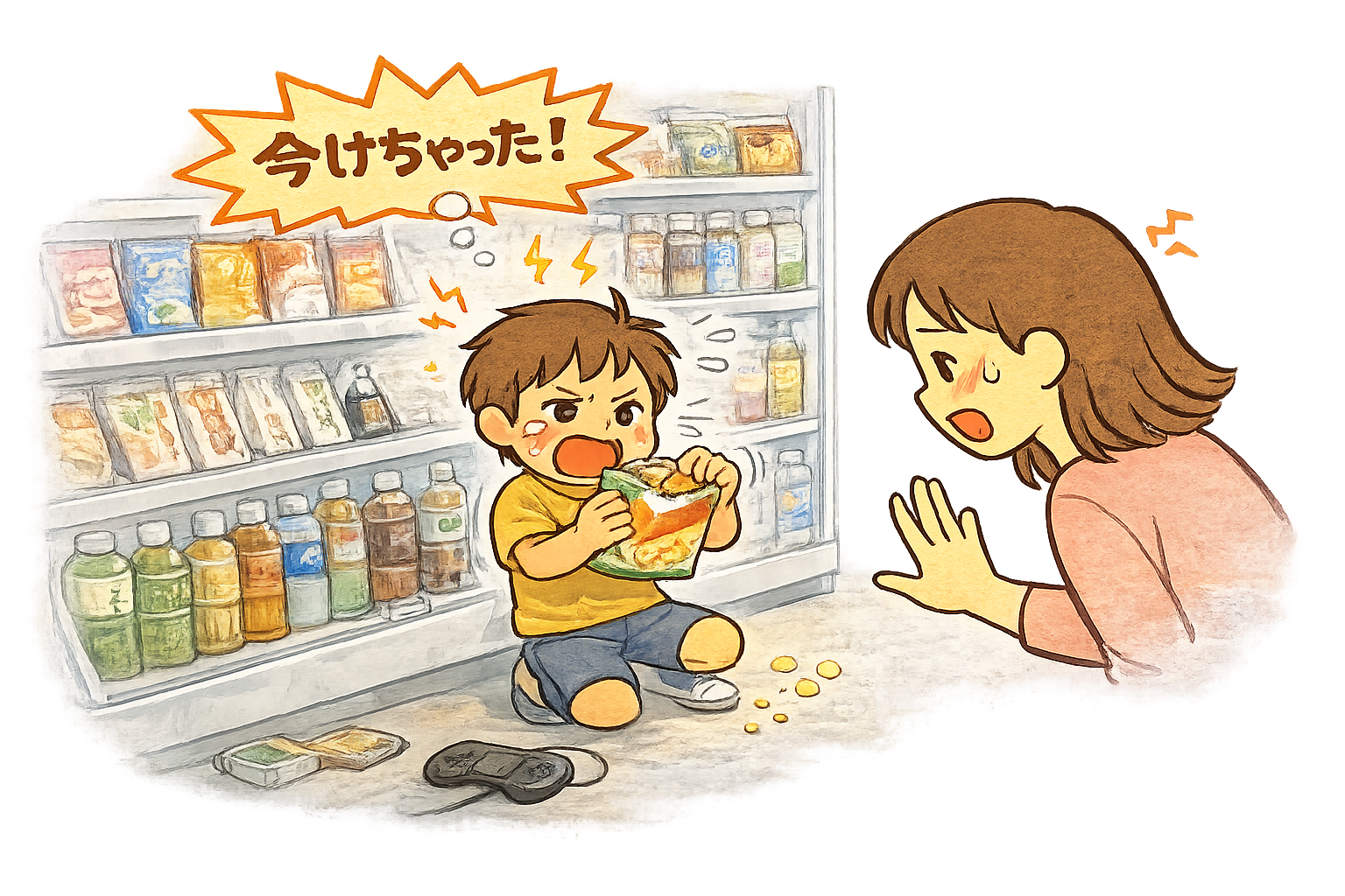 コンビニ 商品 開ける 子ども, 子ども 万引き 未遂, 衝動制御 子ども, 発達障害 コンビニ トラブル, 環境設計 育児, ABC分析 子ども