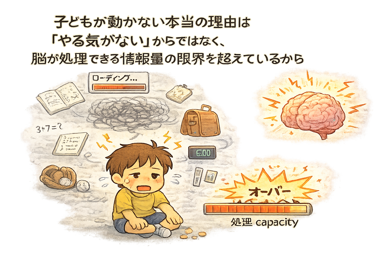 子ども 早くして 言ってしまう, 毎日 怒ってしまう 育児, 子ども 動かない 理由, 実行機能 発達, 環境設計 子育て, 声かけ 逆効果