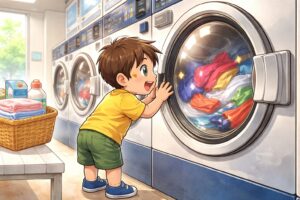 コインランドリー 子ども 回る 見る 回転 こだわり 子ども 発達障害 感覚特性 行動 衝動制御 子ども 外出 感覚探求 行動 子ども 外出 落ち着かない 環境デザイン 子育て