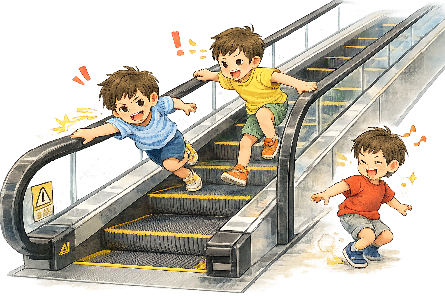 エスカレーター 危ない 子ども 子ども エスカレーター 走る 手すり遊び 危険 行動 発達障害 外出 危険行動 感覚探求 行動 環境調整 子育て